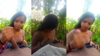 Gadis India Selatan Menggoda Di Hutan Liar, Tangan Dan Mulutnya Memuaskan Hasrat Liar