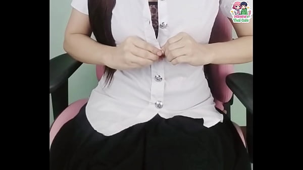 สาวนักศึกษาสวยโดนแฉคลิปโชว์ของลับหน้าโต๊ะคอม ใช้ของเล่นช่วยตัวเองเสียวจัด