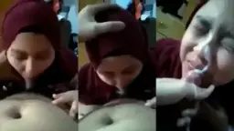 Crotan Sperma Di Muka Hijaber, Nikmat Banget!