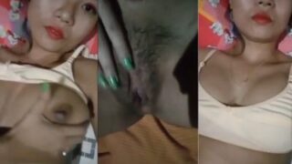 Cewek Kuliahan Cantik Colmek Sambil Mikirin Pacar Nepal
